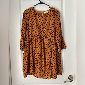 Babydoll Cheetah Print Dress